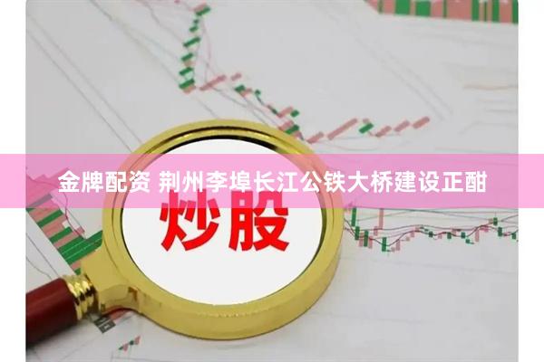 金牌配资 荆州李埠长江公铁大桥建设正酣